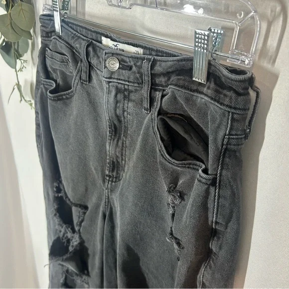Hollister | Curvy Ultra High-Rise Vintage Straight Black Jeans Denim Size 9/29S - Picture 5 of 12